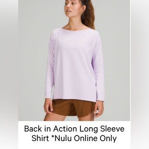 Lululemon Back in action long sleeve
